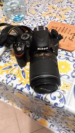 Nikon d3200 con obbiettivo VR ED dx 55-200