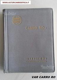 Lancia RO 1933 - Libretto Istruzioni e Ricambi