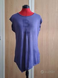 Kappa t-shirt sportiva viola con stampa