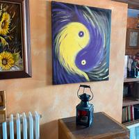 Ying e Yang dipinto a mano su tela