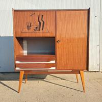 credenza mobile bar anni 50 60 mid century legno