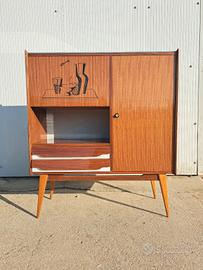 credenza mobile bar anni 50 60 mid century legno