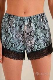 1 short Tezenis fantasia pitonata con pizzo nero