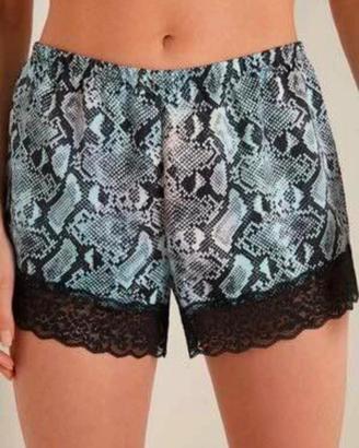 1 short Tezenis fantasia pitonata con pizzo nero