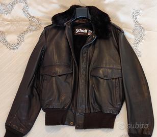Giubbotto aviatore Schott in pelle marrone tagliaM