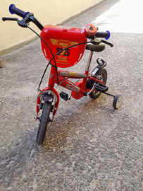 Bici Disney Bicicletta 12" Cars , Bambino, Rosso