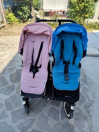 Passeggino doppio BUGABOO DONKEY colore blu e rosa