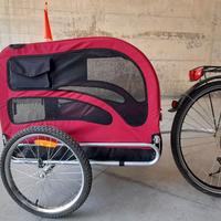Rimorchio bici per cani e trasportino auto