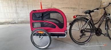Rimorchio bici per cani e trasportino auto