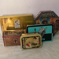 5 Scatole in latta vintage