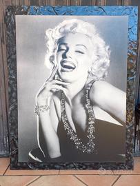 stampa su legno Marilyn Monroe con cornice