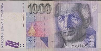 banconota 1.000 korun Slovacchia 