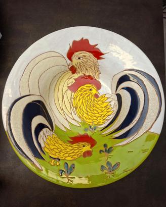 Piatto ornamentale San Rocco vintage 50 cm