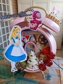 Sveglia decorata tema Alice Paese meraviglie!