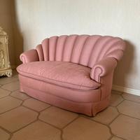 Set divani vintage in tessuro rosa