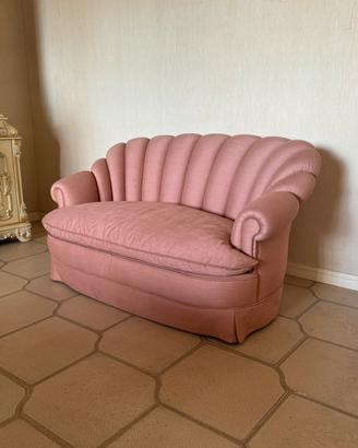 Set divani vintage in tessuro rosa