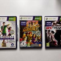 3 giochi Xbox 360 kinect