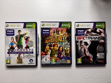 3 giochi Xbox 360 kinect