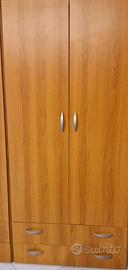ARMADIO  2 ANTE 80x50x174  CON 2 CASSETTI