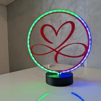 Lampada led cuore infinito