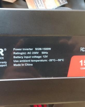 Vevor inverter 1500/3000 onda modificata