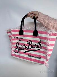 borse MC2 saint barth righe rosa 