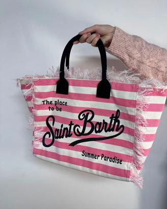 borse MC2 saint barth righe rosa 