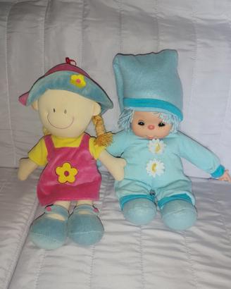 Set 2 Bambole Notte Peluche