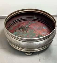 Fioriera da esterno interno in peltro rotonda