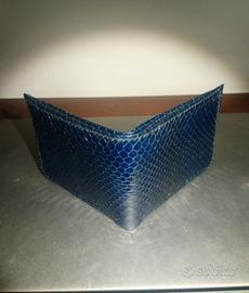 Portafoglio nuovo artigianale uomo pelle di pitone