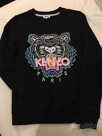 Felpa Tiger Kenzo Paris nera ricamata taglia XS