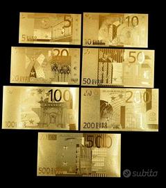 "EURO" SERIE 7 Pz LAMINA D'ORO