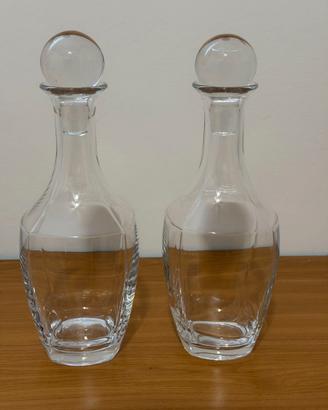 Coppia di Decanter Moderni in Vetro Trasparente