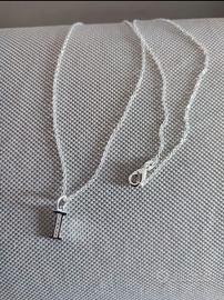Collana argento con lettera I