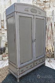 armadio shabby bianco e tortora L 160 x 60xx