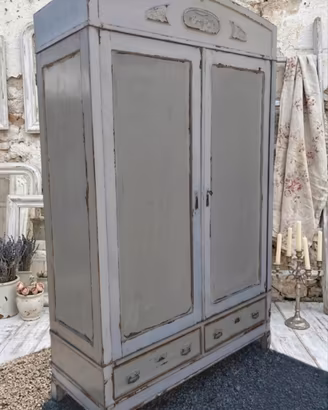 armadio shabby bianco e tortora L 160 x 60xx