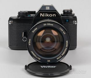 Nikon EM con obiettivo Vivitar 28-105 f3.5