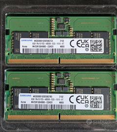 Memoria RAM SODIMM 2x8gb Samsung DDR5 4800mhz