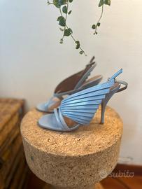 Elegante sandalo ARMANI azzurro polvere taglia 38