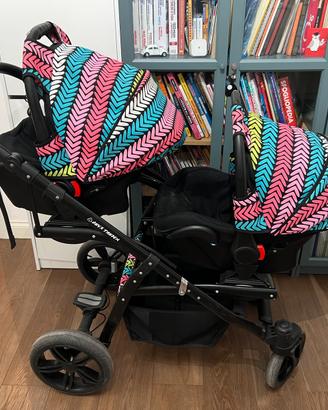 Trio, passeggino gemellare Onyx Tandem