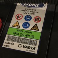 Batteria Ford Varta EFB 70AH