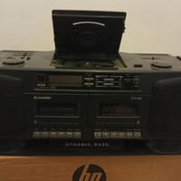 radio-stereo, piastre cassette, lettore CD,