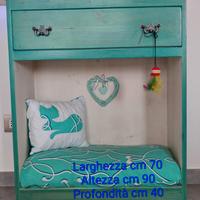 Letto per gatto artigianale con cassetto