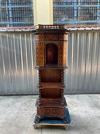Etagere intarsiato antiquariato