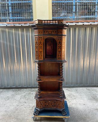 Etagere intarsiato antiquariato