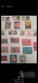 21 francobolli italiani usati anni 60