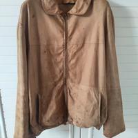 Giacca scamosciata in pelle (Renna) marrone chiaro