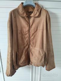 Giacca scamosciata in pelle (Renna) marrone chiaro