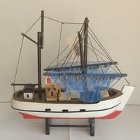 Modellino barca da pesca in legno