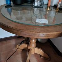 tavolo tondo in rovere antico